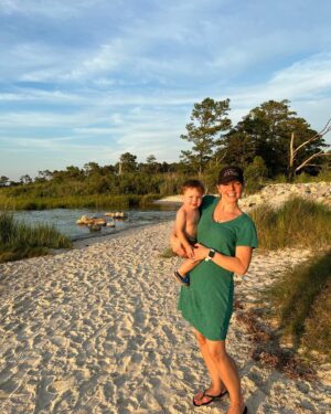 Collette Wolfe Instagram - I’m home and so grateful for my bed and air conditioning and gated off baby play areas. #camping #virginia #easternshore