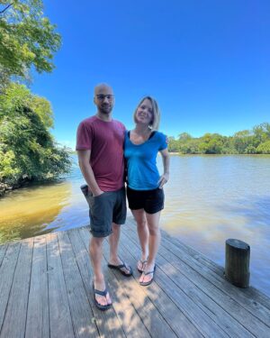 Collette Wolfe Instagram - Me and my honey got to take a walk today without baby. Grandparents in town 📷by my mom. Dad babysat🥰🐥 #virginiasummer