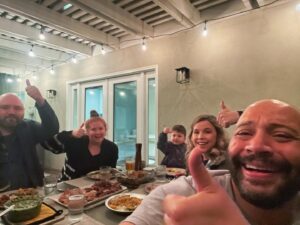 Colton Dunn Instagram - Thankful for family here and out there. 

But  remember what today is really about. We may have won the battle tonight but the great battle against the turkeys continues.  See you next year 🦃
Gobble gobble.