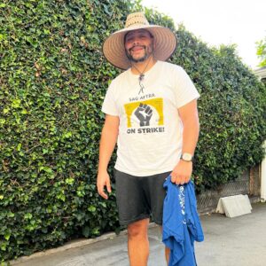 Colton Dunn Instagram - My dumbass can only do two things. I got no fall backs. No plan C. Been on strike for 5 1/2 months - from one or both of my guilds.  I am so grateful and incredibly lucky for the work I’ve been able to do. I really want to get back to it… fully. With fair contracts for all. Im also in awe of the amazing people I’ve met or reconnected with on the lines and the overall solidarity in an otherwise very competitive field.  This many Actors and writers getting along for THIS long? That’s gotta say something. The #AMPTP may have the money but we have the people.  Let’s get this done. #sagstrong #sagaftrastrike #wgastrong #unionstrong  #Power2Performers.