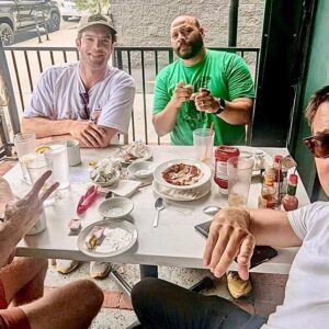 Colton Dunn Instagram - I had lunch with THE Chris Kuna. Moments after he dropped the mic on the AMPTP. Guys a legend. 
#100MoreDays #wgastrong #sagaftra