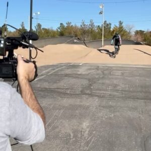 Connor Fields Instagram - Awesome time filming a piece about the history of BMX in Las Vegas, a little of my story, and sharing the sport of BMX racing. Can’t wait for this to get out there and hopefully get some more kids on bikes!