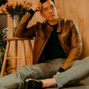 Conrad Ricamora Instagram - I found this Marc Jacobs leather jacket at a thrift store in the village years ago when I was sleeping on a couch, waiting tables and pounding the pavement. Glad to wear it for this NYT photo shoot now. 

Loved talking to @doublediamondev for @nytimes. Photos by the amazing @colewilson at the gorgeous @starbrightnyc 

https://www.nytimes.com/2022/01/19/theater/conrad-ricamora-little-shop-of-horrors.html?referringSource=articleShare