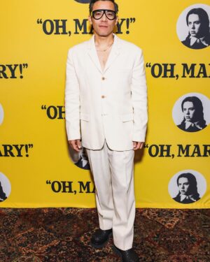 Conrad Ricamora Instagram - Glasses: @tomford 
Suit: @lemaire_official 
Boots: #bottegaveneta
Chain: @gorjana