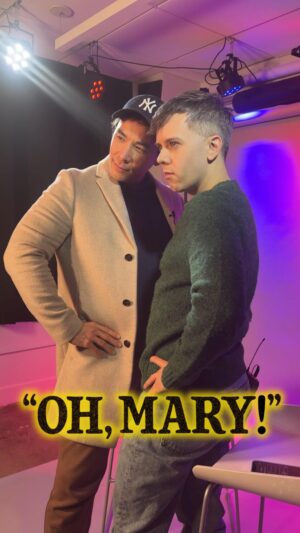 Conrad Ricamora Instagram - Name a better way to celebrate Presidents’ Day than with @ohmaryplay’s @coleescola and @conradricamora. …we’ll wait. Click the link in our bio for more #ohmaryplay with its stars.