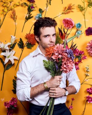 Corey Cott Instagram - I was at a thing and @jennyandersonphoto took a flowerful pic of me. @todaytix