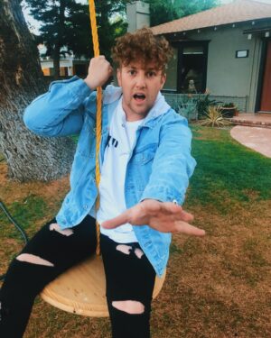 Corey La Barrie Instagram - This is how I’m going to be swinging into turning 24 this weekend! Then Hawaii 😍 p.s. I know the grass is dead we are already on it and I uploaded go to my channel and watch that shizz!