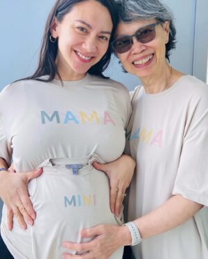 Cory Lee Instagram - This mother’s day hits so much different! I can’t believe i’m almost 8 months pregnant already. I love my mama so much and I am so happy she was here celebrating with me. These matching #Thymematernity shirts are so soft and I’m not gunna lie I shed a tear when I first saw the mini Tshirt - like come on how cute is it????! These are the moments I will treasure forever. Happy mothers day everyone! Use my code CORYLEE for 15% off Thyme Maternity items.

#rwco @rw_co #sponsored #happymothersday #pregnancy #expectingmom #thirdtrimester