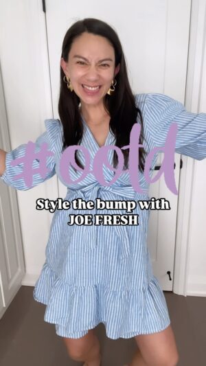 Cory Lee Instagram - 8 months pregnant doesn’t mean you need to sacrifice on style - just go up a size or 2!!!! If you know me then you know I LOVE me a wrap dress and this one from Joe Fresh is perfect for this warm weather!!!! Thank you @joefresh for the perfect spring outfit! 

Ps don’t sleep on #joefresh accessories they are 🙌🏻🔥

#8monthspregnant #maternity #maternityfashion #pregnant #pregnancy #coryleematernitystyle #gifted