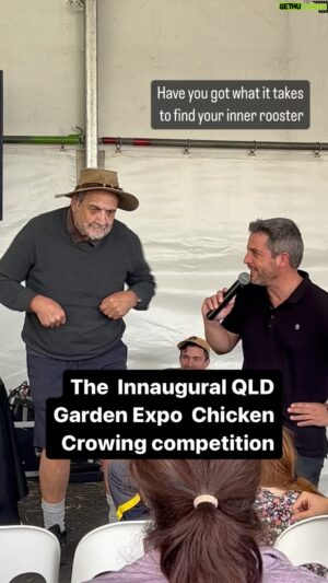 Costa Georgiadis Instagram - What an absolute hoot it was to see an idea to have a rooster crowing competition turn from a random creative spark  into a seriously fun and engaging highlight of this years @qldgardenexpo 40th Birthday celebration. This idea has got legs and I see it becoming a staple go to because it is fun for all generations  There were so many great children crows  in each daily heat and one young  rooster girl@l made it to the final. Alas Its not for me to share video here of our junior competitors but they crowed loud and proud. Thanks to everyone who joined in and also watched from the stands  What a joy. #roostercrowing