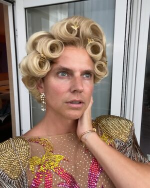 Courtney Act Instagram - This year’s Mardi Gras look and I didn’t get a single full length photo! A gorgeous @marcosquared top and sexy crystal chainmail skirt by @olivia_deur_couture. I was going to wear the same skirt to the after party but when I realized it had 7 hook & eyes, 2 pop studs and a zip! I didn’t like my chances of getting back into at 3am after peeing in the Hordern toilets! I had a less structured version made on a belt for the after party which you can see in the last I wore until after sunrise.