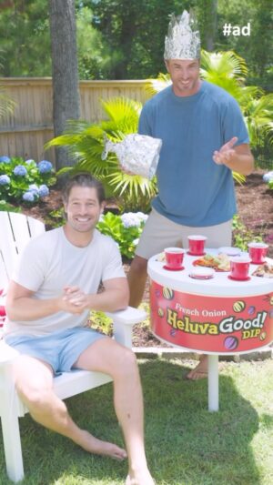 Craig Conover Instagram - #ad The boys are back! 👽

Shout-out to the 3-in-1 Heluva Good! Sunsational Dip Table (and alien conspiracy theories) for bringing us together this summer. Now we can party the only way we know how – with tin hats, @heluvagooddips, and snacks on tap.

Enter for a chance to win your own Heluva Good! Sunsational Dip Table THIS WEEK at heluvagood.com/giveaway 

#HeluvaGood