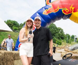 Craig McMorris Instagram - My carousel on making F1 drivers laugh out loud, "lol" 
📸 @jozzzeph.roby 

Soapbox Montreal. #linkinbio 
Had the pleasure of co hosting and incredible pre F1 race event with @mollycarlson1 and drivers @maxverstappen1 @danielricciardo @yukitsunoda0511 @schecoperez thanks @redbullcanada