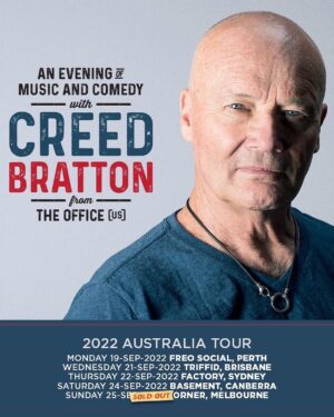 Creed Bratton Instagram - I’ll be hitting Australia on tour in less than two weeks gang. Get your tickets before they’re all sold out (Link in bio).

Sept 19 Perth (Freo Social)
Sept 21 Brisbane (Triffid)
Sept 22 Sydney (Factory)
Sept 24 Canberra (Basement)
Sept 25 Melbourne (The Corner)

@mjr_presents