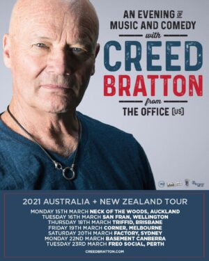 Creed Bratton Instagram - I haven’t forgotten about you Australia and New Zealand