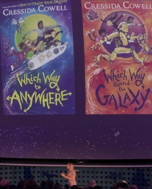 Cressida Cowell Instagram - There’s nothing like standing next to a gigantic Globe to make you realise that we’re really quite up north planetary-wise here in the U.K…it’s a long way UP there…

Thankyou to everyone who came to my talk about #WhichWayRoundTheGalaxy in Leicester’s incredible  National Space Centre today, you were a wonderful audience…

This is the place to go if your kid is interested in space and the stars…so interactive and exciting

Which Way to Anywhere looked so wonderful up in those starry skies of the Plantarium

🌏⭐️🌗💫🪐