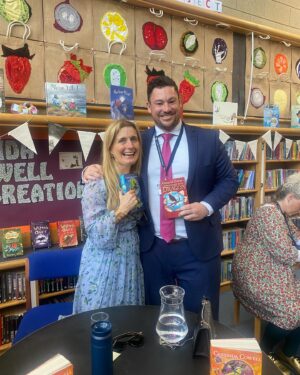 Cressida Cowell Instagram - Two fabulous schools in Bath yesterday, both with stunning school libraries! Here with Kate, the marvellous librarian at Widcombe Primary School library who is clearly doing a magnificent job at encouraging #readingforpleasure in her school, and with the wonderful headmaster at KES school…

Just a joy to see 

1 in 7 schools have no library, rising to 1 in 4 in disadvantaged areas …follow @literacy_trust to see their brilliant library campaign putting libraries in primary schools 

#librariesforprimaries
#1in7schoolshavenolibrary
#EVERYschoolshouldhavealibrary