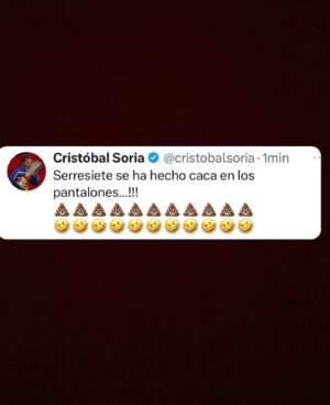 Cristóbal Soria Instagram - Serresiete se ha hecho caca en los pantalones…!!!
💩💩💩💩💩💩💩💩💩💩💩
🤣🤣🤣🤣🤣🤣🤣🤣🤣🤣🤣