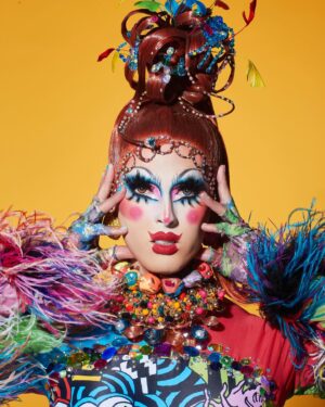 Crystal Methyd Instagram - Dripping in rainbow with @crystalmethyd last month in Boston! Wearing the incredible @lacefrontwigorwhatever and @mondoguerra , assisted by @zdfettuccine at @parachute_studios ! Get one of these incredible rainbow Polaroids now at the link in my bio !
.
.
.
.
#dragrace #drag #crystalmethyd #art #mua #fashion #photoshoot