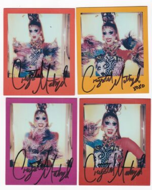 Crystal Methyd Instagram - Dripping in rainbow with @crystalmethyd last month in Boston! Wearing the incredible @lacefrontwigorwhatever and @mondoguerra , assisted by @zdfettuccine at @parachute_studios ! Get one of these incredible rainbow Polaroids now at the link in my bio !
.
.
.
.
#dragrace #drag #crystalmethyd #art #mua #fashion #photoshoot