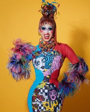Crystal Methyd Instagram - Dripping in rainbow with @crystalmethyd last month in Boston! Wearing the incredible @lacefrontwigorwhatever and @mondoguerra , assisted by @zdfettuccine at @parachute_studios ! Get one of these incredible rainbow Polaroids now at the link in my bio !
.
.
.
.
#dragrace #drag #crystalmethyd #art #mua #fashion #photoshoot