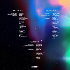 DPR LIVE Instagram - (appreciation post 3 of 5)
Director 지훈 (@jrickbaek) -  2018 처음 우리가 만났을 때부터 항상 ‘멋있는 거 하자 형’ 이야기했었는데, 이번에 처음으로 함께 그림을 만들어내게 되어서 정말 기뻤어. 너와 함께 작업을 할 수 있어 많이 배웠고 너 덕분에 새로운 나를 발견할 수 있었어, 고마워. 우리 앞으로 더 멋있는 거 하자 지훈아 :) love you so much bro ❤

Director 윤환 (@yunhwanz) & Director 혁진 (@jin_starr ) - 무대에서 처음 퍼포먼스를 하게 되어 막막했는데, 두 분의 무한한 응원과 지지에 무사히 무대를 올릴 수 있었어요! 표현하고자 하는 걸 몸으로 설명하지 못해도.. 센스 있게 알아채주셔서 고맙습니다! 무리한 스케줄에도 저희 모두를 리드해, 무사히 공연을 올릴 수 있게 해주신 두 분에게 진심으로 감사드립니다. 더 멋진 무대로 다시 만나요! ❤

And last but not least to all the wild & CRAZY DANCERS !!! - 무대를 준비하고 함께 하는 모든 순간, 여러분 한 분 한 분의 열정과 에너지에 큰 감동을 받았어요. 때로는 제가 힘이 없을 때에도 여러분들이 웃으며 땀 흘리는 모습에 큰 감명을 받고 힘을 낼 수 있었습니다. 각자의 위치에서 최선을 다해주셔서, 즐겨주셔서 정말 감사합니다. "Real artists only!" LOVE!!! ❤