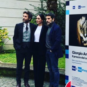 Dajana Roncione Instagram - Conferenza stampa “Giorgio Ambrosoli- il prezzo del coraggio”.
Andrà in onda questa sera su Rai uno alle 21 25 
Onorata di aver preso parte a questo progetto.

Special thanks to
Total look : @stellamccartney 
H&m : @fulviatellone per Simone belli  e alla mia squadra  @la_sara_kane @factory4pr @dicarlorella @deliaterranov