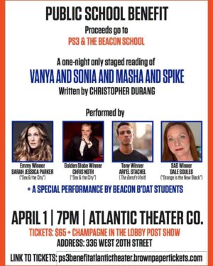 Dale Soules Instagram - Looking forward to performing this very funny play with wonderful actors and directed by Neil Pepe . It’s a benefit for two great schools.