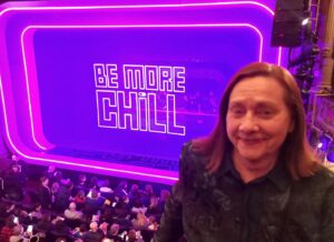 Dale Soules Instagram - Just before seeing Be More Chill: The Broadway Musical! @bemorechillmusical  I missed the off-Broadway version as I was filming season 7 of @oitnb & I had no idea what to expect, except my friend @georgesalazar was in it and the score had been streamed over 150 million times (!!!). I found it to be a celebration of misfits (and who isn’t?) performed by a cast that is open, earnest, joyful alive and energetic! A must-see for all misfits and musical theater fans alike. 💜🎭🎼🎶💜#broadway #bemorechill #misfits #theater #theaterkids #oitnb #musicals #acting