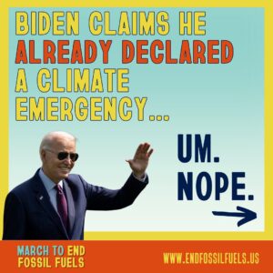 Dallas Goldtooth Instagram - The air is thick and smoky. The skies are turning orange. We are living in the climate crisis and @POTUS keeps approving fossil fuel projects. It’s time to #EndFossilFuels. Join the masses in NYC this September at the March to End Fossil Fuels. https://www.endfossilfuels.us/

@fightfossils