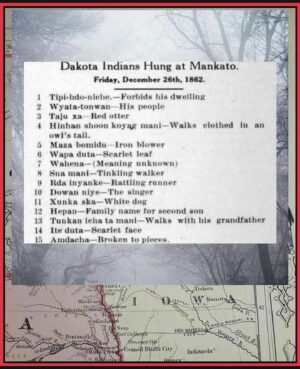 Dallas Goldtooth Instagram - These men were my relatives. Many came from my home villages of Čaŋšayapi ka Kapoża. To this day we honor and memorialize these relatives and many others who were mass murdered by the Americans during settler-colonial expansion into our homelands. #Dakota38 

rp @last.real.indians
•
💔❤️‍🔥💔

Cover art by @travisblackbird