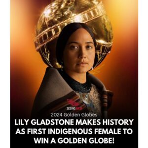 Dallas Goldtooth Instagram - We are so proud of @lilygladstone!! congrats!! 

Repost from @weareseeingred
•
SHE WINS WE WIN 🏆👑🤩🙌🏽✨

Best Female Actor in a Motion Picture 🫶🏽 we think she is the first Indigenous person to ever win a Golden Globe? Let us know if we are incorrect in the comments 👇🏽

We have no words, up against some stiff competition. Our girl pulled through and she is the winner of Best Female Performance in a Motion Picture!!!!! 

The sky it the limit and we are so excited to see Turtle Islands reactions! Send them to us!!!! Congratulations again to Lily and the entire team behind Killers of the Flower Moon! 🏆

Rez Kids can indeed do anything 🏆

@lilygladstone 

#GoldenGlobes #GoldenGlobeAwards #GoldenGlobes2024 #LilyGladstone #KillersoftheFlowerMoon #IndigenousRepresentation #SeeingRed #GoldenGlobeWinner #IndigenousRising