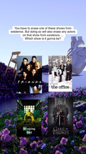 Dallas Hart Instagram - This is a tough one 😅 #tvshows #netflix #streaming #theoffice #breakingbad #gameofthrones #friends