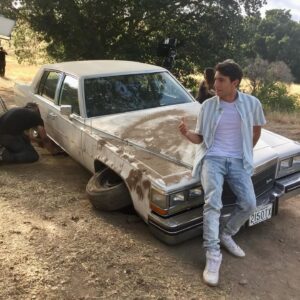 Dallas Hart Instagram - Little throwback to when I totaled my car (on set) @wssgmovie #film #setlife #throwback