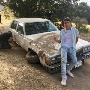 Dallas Hart Instagram - Little throwback to when I totaled my car (on set) @wssgmovie #film #setlife #throwback