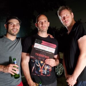 Damien Leone Instagram - And that is officially a wrap on Terrifier 2 🔥 🥳 Ending on a bit of a whimper while grabbing an insert with these two champions late last night. These two were by my side in the trenches throughout this entire production. They battled the elements, time, disgusting locations, covid, blood, blood, more blood, and all of the unimaginable stresses that a film throws at you while never complaining and constantly making me laugh my ass off @monstarproductions  @fuzz_fotos and @fuzz_on_the_lens 👊🏻👊🏻👊🏻 Only wish my buddy @pjfalcone was in this shot with us after all of his unfathomable hard work, especially as of late 🏆 You’re my hero and one of the most amazing and genuine people I’ve ever had the pleasure of knowing. You’re the only one who was truly by my side every single step of the way. I hope you’re as proud of yourself as I am, Phil. You’re the only person who truly knows how much work we both put into this film. No one has worked harder than you on this project and that’s a fuckin fact. I can’t wait to watch our “fruitful” work on screen with you pal 🥃 As you guys know the movie is already edited and is currently in post production. Sound/color correction and vfx are being worked on as we speak but there were a couple of final inserts needed to finish this giant puzzle piece and we spent the last few days grabbing them. This was the hardest working and most dedicated cast and crew I ever had the pleasure of working with. Years have now gone by and the determination to deliver something great has never diminished. It is all gonna be on the screen. I promise 🙏🏻🤘🏻 I also promise I will announce a release date ASAP and the next order of business is shipping perks out to indiegogo backers! This shout out goes specifically to my incredible #truegrit crew without whom, this film wouldn’t exist - @olgaturka @jackieohmakeup @leavisisland @jaybirdd83 @scottklausen @therealfayjo @dollihaze @jpmilstein and especially @lil4_lyfe and @_ddashh for allowing me to destroy your house for years 😭🙏🏻 I promise we’re done. Love you all ❤️🙏🏻 #terrifier2 #thatsawrap #missionacconplished #terrifier #arttheclown