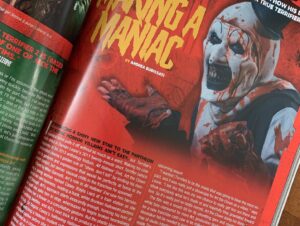 Damien Leone Instagram - Check out my Terrifier 2 interview in the latest edition of @ruemorguemag 🔥🤡 Some juicy info 😉🩸 Terrifier 2 coming to THEATERS OCT 6th then Streaming EXCLUSIVELY on @screamboxtv #terrifier2 #terrifier #ruemorgue #arttheclown