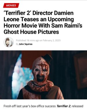 Damien Leone Instagram - 😬🤐🤞🏻….it’s possible 🩸