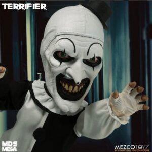 Damien Leone Instagram - New officially licensed Art the Clown figure now available for pre-order from @mezcotoyz 🔥🤡 Please visit their website for pre-order! #arttheclown #terrifier #terrifier2 #toys #mezco #collectible #pre-order