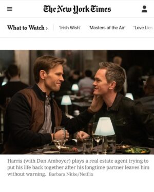 Dan Amboyer Instagram - Sad that there won’t be a season 2 of #UnCoupled after all. Thankful for my experience, would have loved to see this story go on.. Had my eyes set on it as soon as I heard about it, originally. 😂 One of my favorite projects (to be a small part of)—and a meaningful moment for me to finally play a gay role on screen. Magic people, master creators. Can’t wait to see what they cook up next. (And first season still available on @showtime) @starmandarren @jdrich216