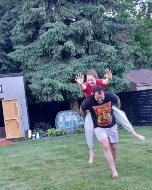 Dan Cummins Instagram - Happy 4th, everybody! Get wet. Get wild. Do a backflip. STILL GOT IT!! (What happened to my hair in the first photo? Communists must have stolen some of it to try and bring me down. Nope! Luckily I immediately grew more on my back in a display of American alpha-strength 🇺🇸🛥️💪🏼)