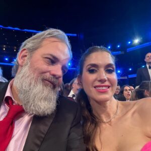 Dan Harmon Instagram - I have to get these pics out quick because they just announced that there’s three awards left - best actress drama, best drama and best comedy, or as @artduco then muttered, “So, two Successions and a Bear.” Praise my beautiful goddess and everyone that worked on Jury Duty. Too many standing ovations tonight but I loved being a plus one!