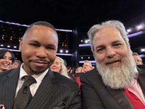 Dan Harmon Instagram - I told @lamusicattorney that this was my first time sitting next to a seat filler and he let me grab a pic in exchange for a tag. Congrats to The Bear on winning everything #Emmys