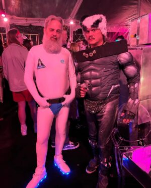 Dan Harmon Instagram - I didn’t get a lot of photos because I’m too old to use electronics now. Thank you Clara for coordinating the perfect party and thank you everyone that braved torrential rain to welcome 2023 with us
