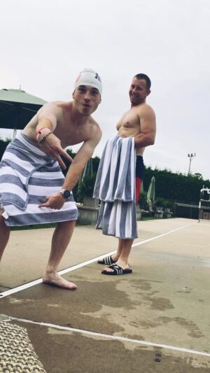 Dan Karaty Instagram - Swim Day 
#ironmantri #becomeone2023 #anythingspossible #burntheboats #sobriety