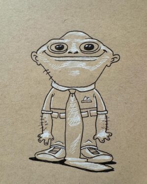 Dan Povenmire Instagram - Monday morning Doodle Dump. #drawing #doodle #disney #doofenshmirtz #phineasandferb