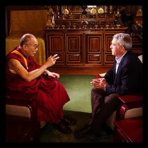 Dan Rather Instagram - Dan interviewing the Dalai Lama about how Buddhist monks are joining with scientists to study neuroplasticity. Dharamsala, India, July 2007. https://itunes.apple.com/us/tv-season/mind-science/id369756180?i=372277662 #DailaiLama #Buddhist #Buddhism #Monks #China #India #Neuroplasticity #Exile