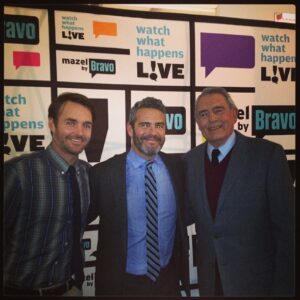Dan Rather Instagram - We love this shot of Dan getting ready to appear on Watch What Happens Live with Andy Cohen and Will Forte! #DanRather #DanRatherReports #AXSTV #Bravo #WWHL #WillForte