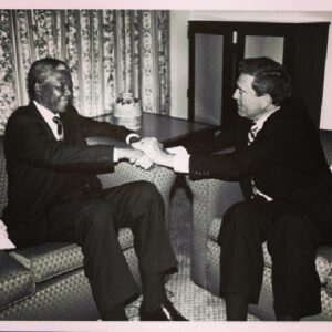 Dan Rather Instagram - My own personal recollections and remembrances include meeting with him in his home the day he was released from prison. I then did an on camera interview with him the next day. The most vivid memory is how – with every reason to be otherwise -- he was filled with forgiveness.  Given what he had been through -- more than a quarter of a century of his life in prison -- to find him filled with forgiveness for his captors, remains impressive to this day. If there was any sense of revenge in the man – and I don’t think there was – it was in no way apparent. He seemed genuinely determined to use his own sense of forgiveness for the good of his fellow countrymen, of all races. And in the months and years that followed, he proceeded to do so. As with all humans he was not perfect -- he had his shortcomings, weaknesses and vulnerabilities, but he was metaphorically a giant oak and history will remember and mark him as such.  #RIP #NelsonMandela #Mandela #civilrights #SouthAfrica #hero #legend #ManAmongMen