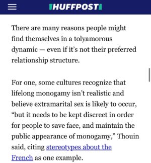 Dan Savage Instagram - @dansavage recently coined a new word—#tolyamory—to describe a form of non-monogamy that’s entered when people “tolerate,” “put up with,” and “turn a blind eye to” their partner’s extra-curricular sexual activity, but don’t openly negotiate or endorse it.

@huffpost reached out to me @love_insight_dating and Leanne Yau @polyphiliablog for comments. Check out the article for details! 💫

Please note that discussing this is not a *recommendation* for tolyamorous relationships. 🤷🏻‍♀️

But, it’s better to discuss what exists than to deny it. Tolyamory is a VERY common phenomenon, born from a society that attempts—unsuccessfully, of course—to enforce monogamy as a one-size-fits-all model.

Also considering the impact of vastly unequal power dynamics, especially between people of different genders and socio-economic statuses, many people end up in situations where they feel like they have no “good”—or better—option.

My hope is that this new media coverage of #tolyamory will bring more attention to the failures of mononormativity and the need for broader acceptance and normalization of #ethicallynonmonogamous ways of relating—so that we can all create more honest, transparent, and healthy intimate relationships! 😍

Thank you @kelseyborresen for bringing attention to this, and @dansavage for your awesome neologisms ❤️

@huffpostlife @polyphiliablog @kelseyborresen 

#enm #cnm #polyamorous #polyamory #ethicalnonmonogamy #consensualnonmonogamy #relationshipanarchy #solopoly #compersion #consciousrelationships